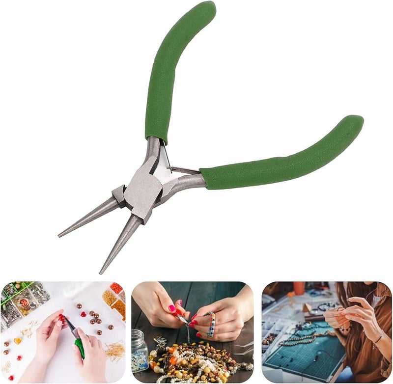 كماشة مستديرة الأنف من الفولاذ الكربوني لصنع المجوهرات ولف الأسلاك بمقبض غير قابل للانزلاق - Image 4